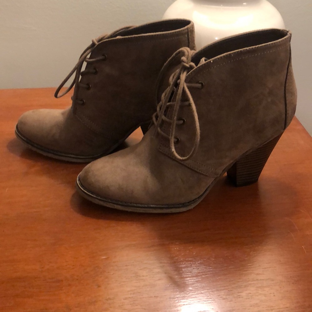 MIA Lace Up Tan Ankle Boot